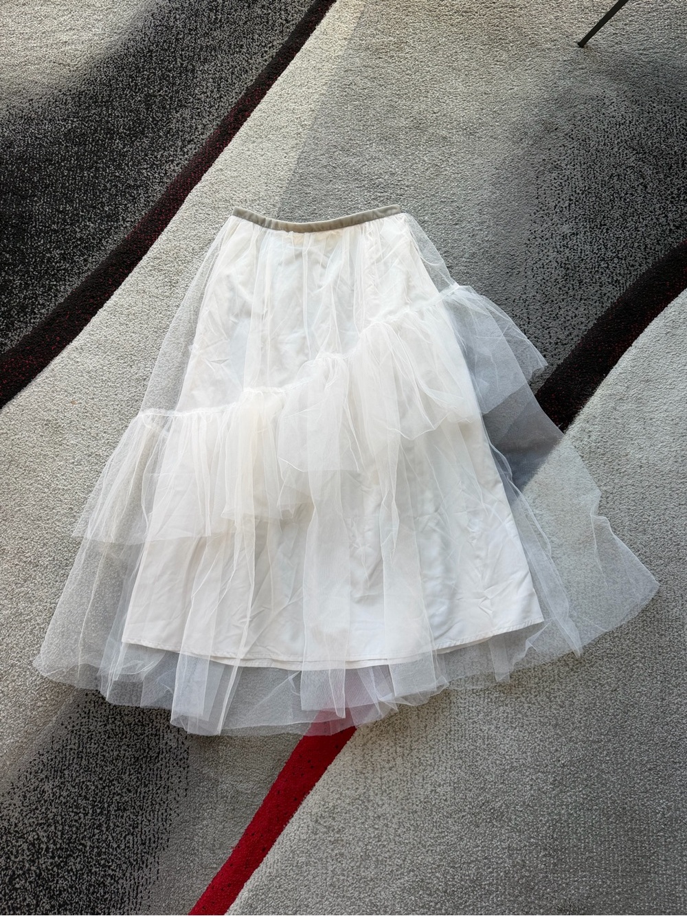 Snidel Tulle Maxi Asymmetrical Skirt